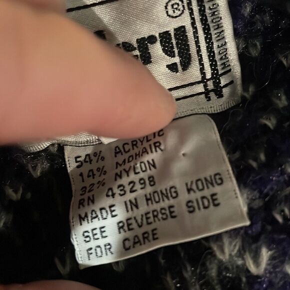 Vintage 1988 Gallery Women’s Chunky Mohair Blend Cardigan size S w/tag & receipt - Picture 9 of 10